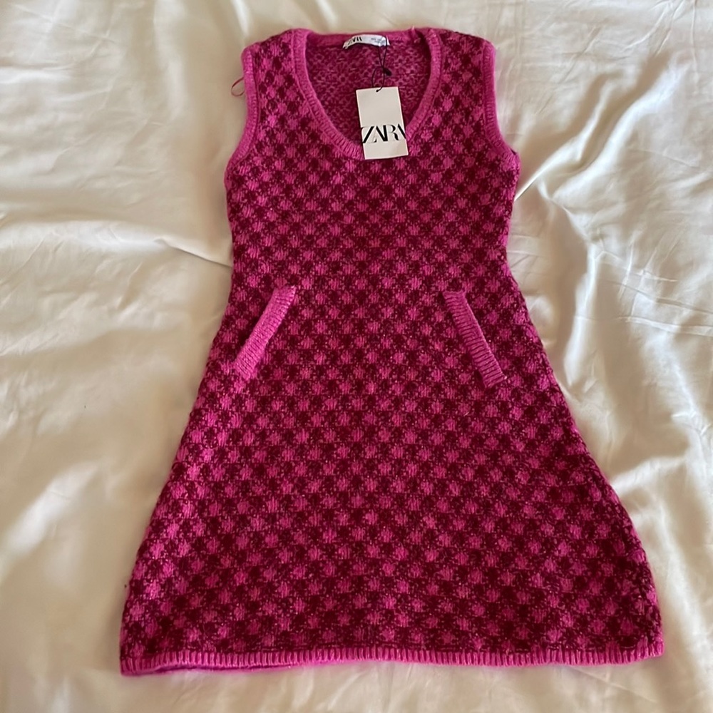 ZARA PINK SWEATER DRESS